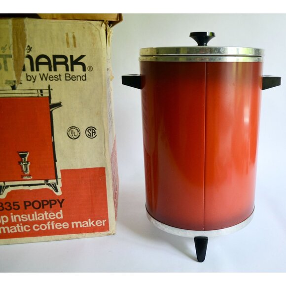 Vintage Westmark West Bend Coffee Percolator Poppy Red 11835 TESTED & WORKS! - Picture 9 of 10